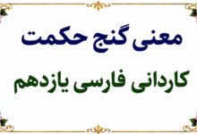 معنی گنج حکمت کاردانی فارسی یازدهم