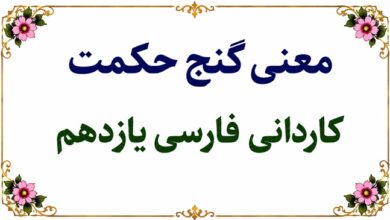 معنی گنج حکمت کاردانی فارسی یازدهم
