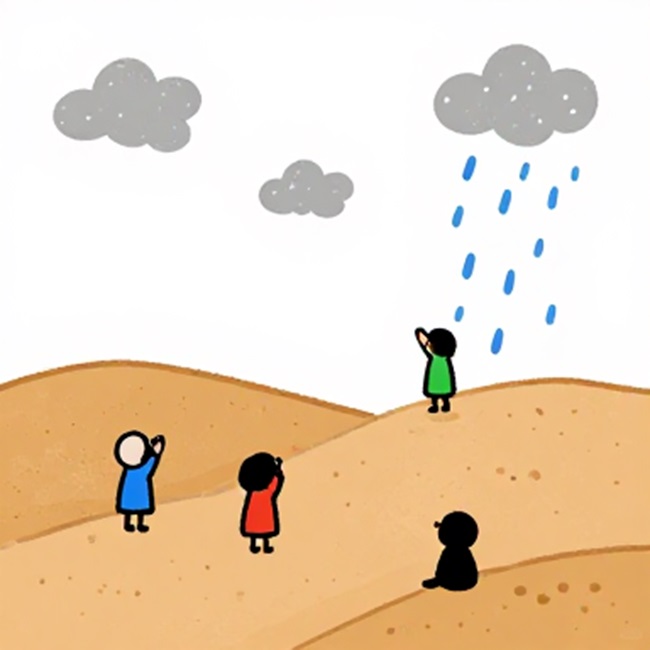 نقاشی نماز باران