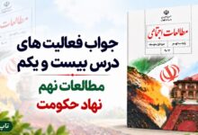 جواب فعالیت های درس بیست و یکم مطالعات نهم نهاد حکومت