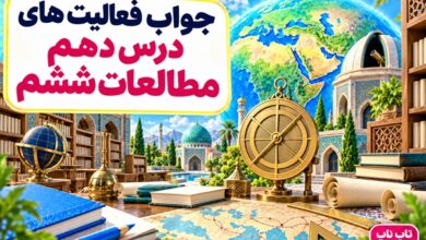 جواب فعالیت های درس دهم مطالعات ششم گسترش علوم و فنون در دوره اسلامی