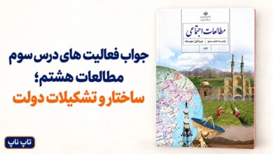 جواب فعالیت های درس سوم مطالعات هشتم ساختار و تشکیلات دولت