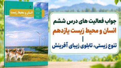 جواب فعالیت های درس ششم انسان و محیط زیست یازدهم تنوع زیستی تابلوی زیبای آفرینش