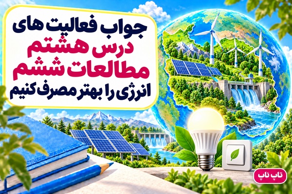 جواب فعالیت های درس هشتم مطالعات ششم انرژی را بهتر مصرف کنیم