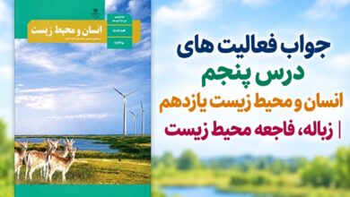 جواب فعالیت های درس پنجم انسان و محیط زیست یازدهم زباله فاجعه محیط زیست