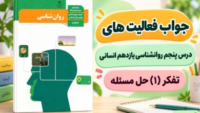جواب فعالیت های درس پنجم روانشناسی یازدهم تفکر ۱ حل مسئله