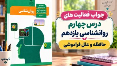 جواب فعالیت های درس چهارم روانشناسی یازدهم حافظه و علل فراموشی