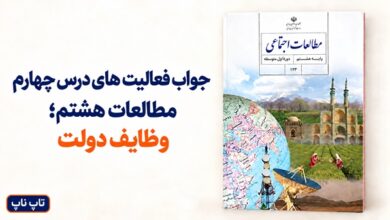 جواب فعالیت های درس چهارم مطالعات هشتم وظایف دولت