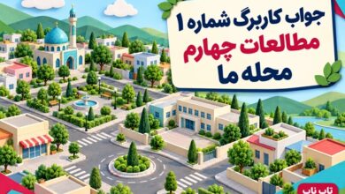 جواب کاربرگ شماره ۱ مطالعات چهارم محله ما