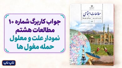 جواب کاربرگ شماره ۱۰ مطالعات هشتم پاسخ کاربرگه 10 نمودار علت و معلول حمله مغول ها