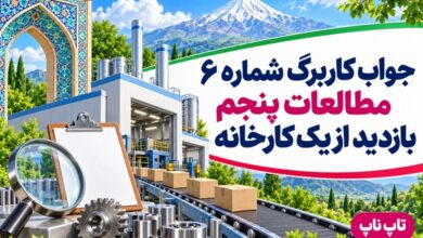 جواب کاربرگ شماره ۶ مطالعات پنجم بازدید از یک کارخانه