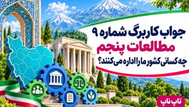 جواب کاربرگ شماره ۹ مطالعات پنجم چه کسانی کشور ما را اداره می‌کنند