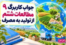 جواب کاربرگ ۹ مطالعات ششم از تولید به مصرف