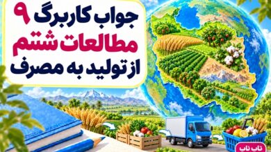 جواب کاربرگ ۹ مطالعات ششم از تولید به مصرف